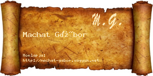 Machat Gábor névjegykártya