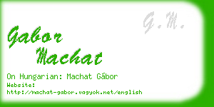 gabor machat business card