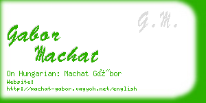 gabor machat business card